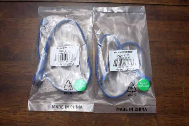 A few of the many SATA Cables
